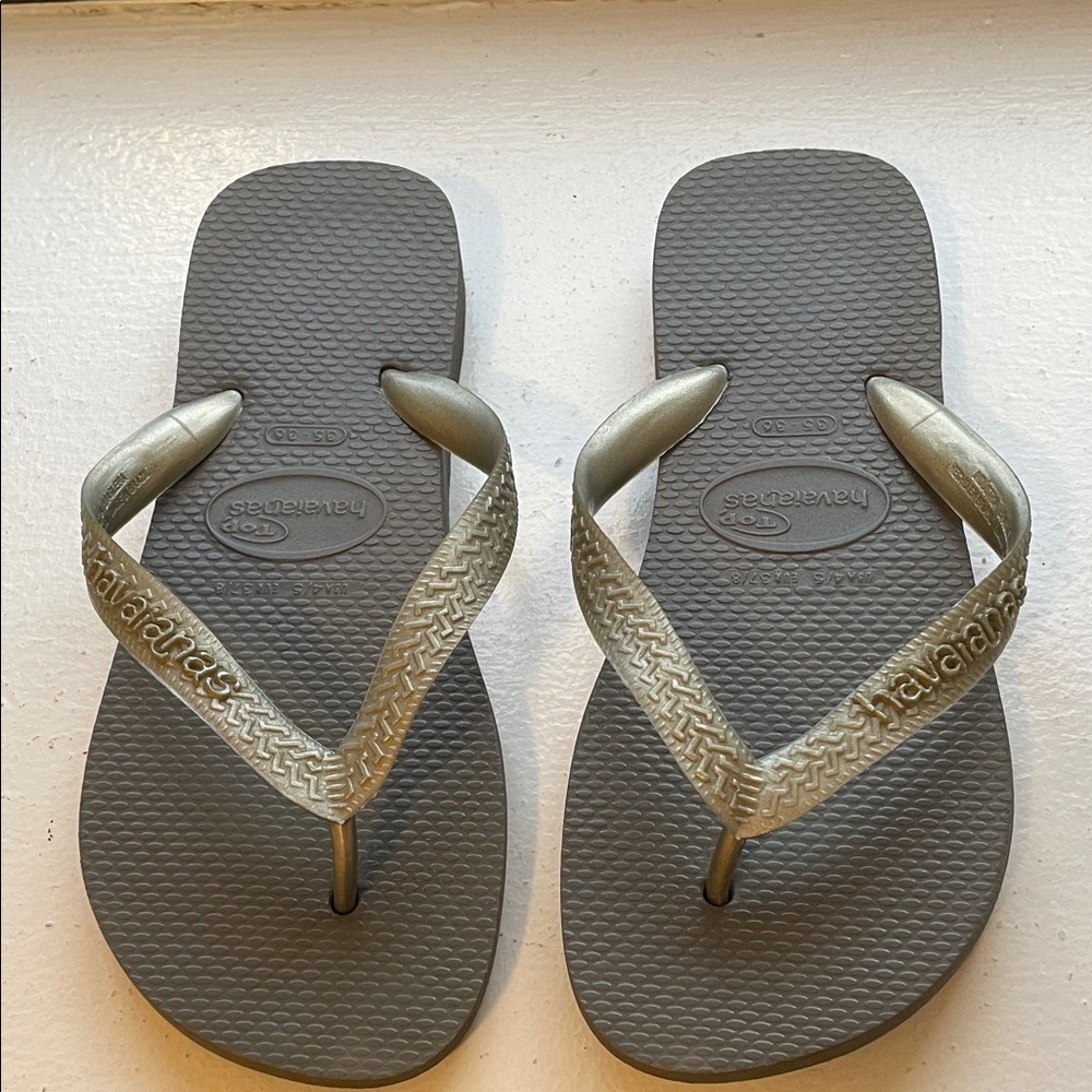 Havaianas Women's Sandals in Gray and Silver